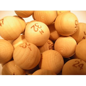 7/8 inch Wooden Bingo Balls